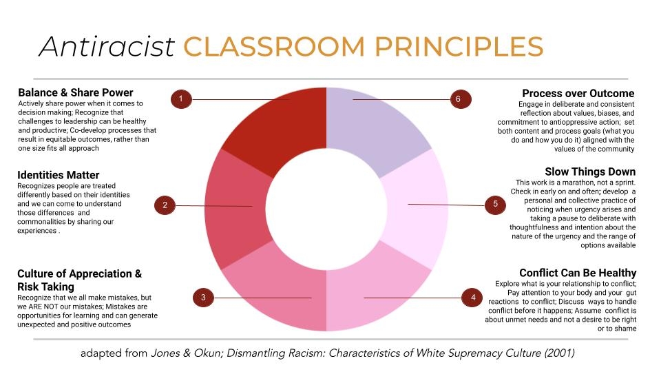 AntiRacist Classroom Principles Chart
